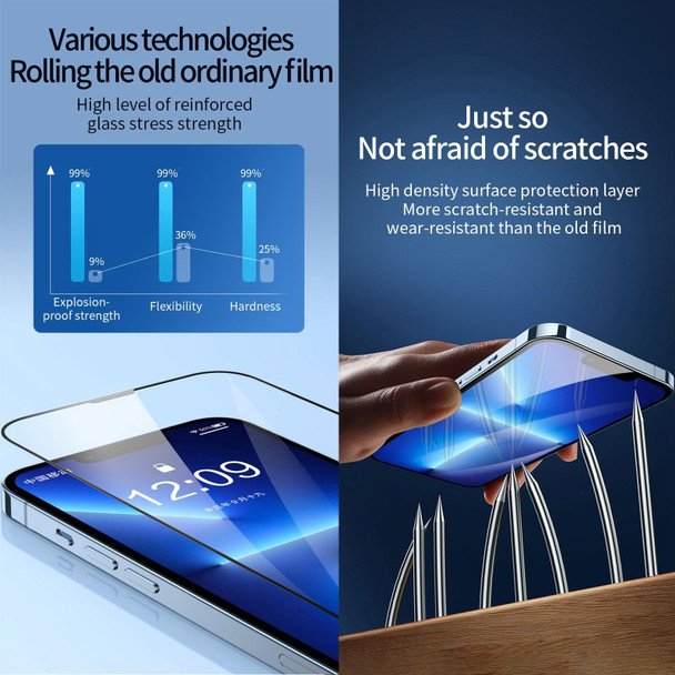 Fast Attach Dust-proof Anti-static Tempered Glass Film - iPhone 12 / 12 Pro