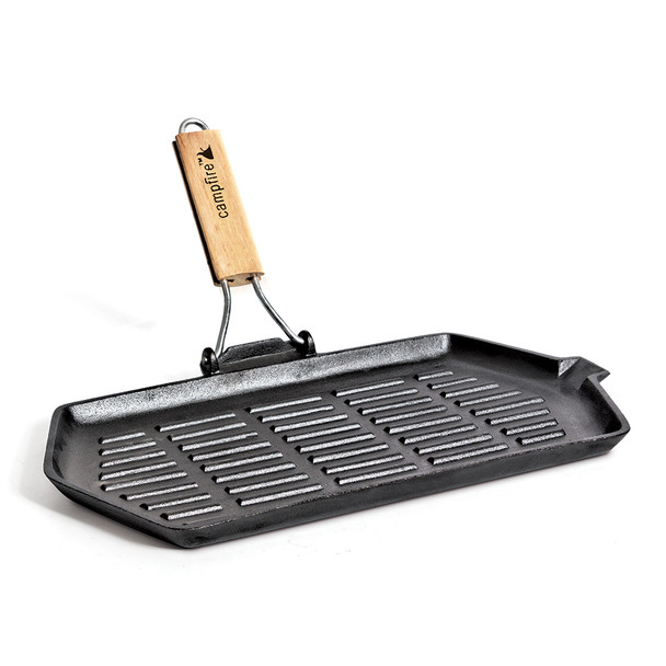 Campfire  Frypan  Rectangle  With Folding  Handle  35CM