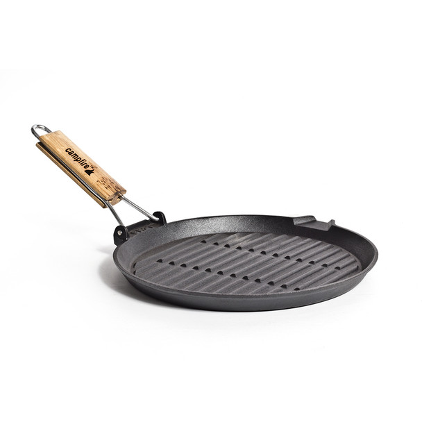 Campfire  Frypan  Round  With  Folding  Handle - 27CM