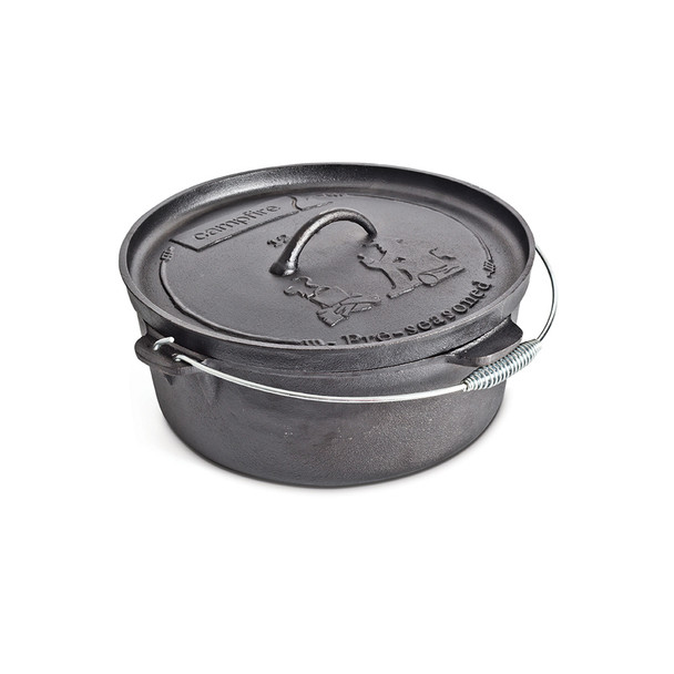 Campfire Dutch Oven – 4.5 Quart, Pre-seasoned