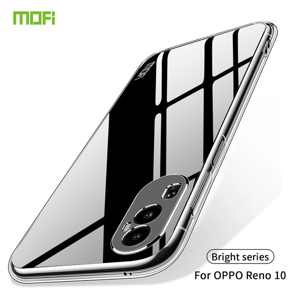 For OPPO Reno10 MOFI Ming Series Transparent Ultra-thin TPU Phone Case(Transparent)