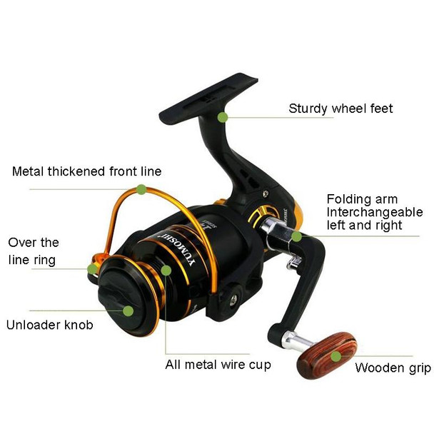 YUMOSHI JX6000 Metal Spinning Fishing Reel