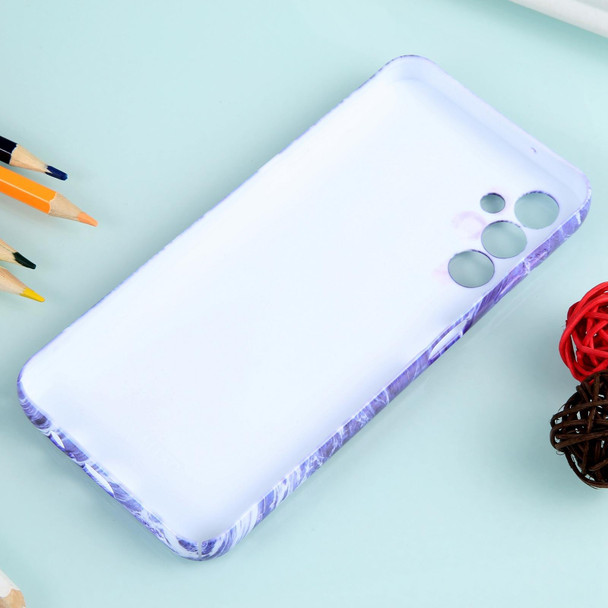 For Samsung Galaxy S22 5G Marble Pattern Phone Case(Purple White)