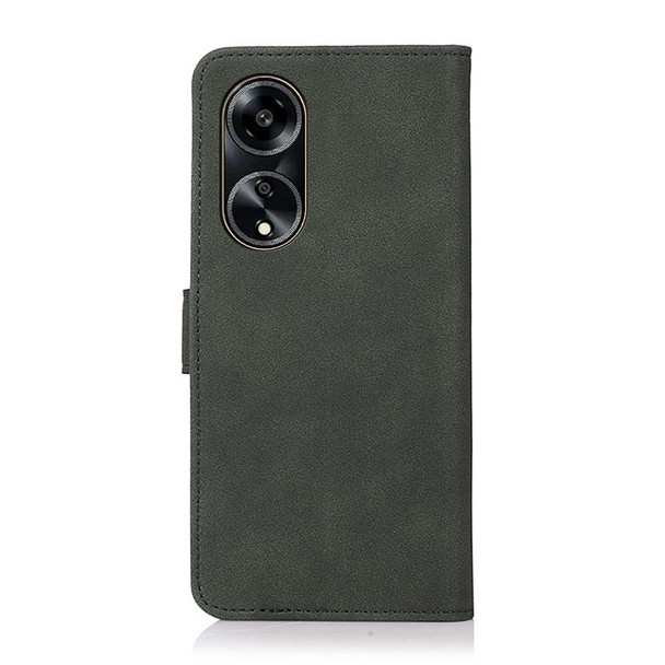 For OPPO A1 5G KHAZNEH Matte Texture Leatherette Phone Case(Green)