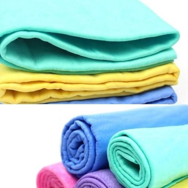 KANEED Super Absorption Clean Cham PVA Synthetic Chamois Car Wash Towel, Size: 66cm x 43cm x 0.2cm (Random Color Delivery)