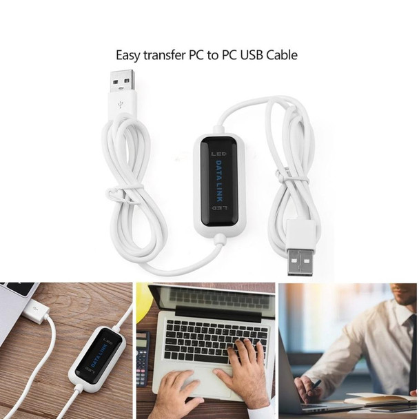 High Speed USB PC to PC Online Share Data Link Net Direct File Transfer Bridge Cable, Length: 1.75m