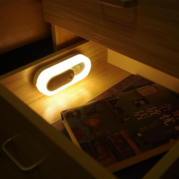 0.5W Intelligent Human Body Induction LED Light Cabinet Wall USB Charging Night Light(Green)