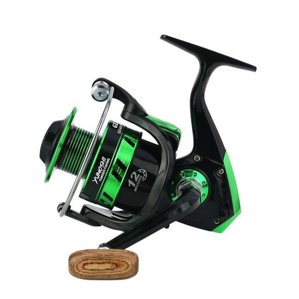 YUMOSHI GL Series Fishing Lines Spinning Reel, Specification: GL1000 Black