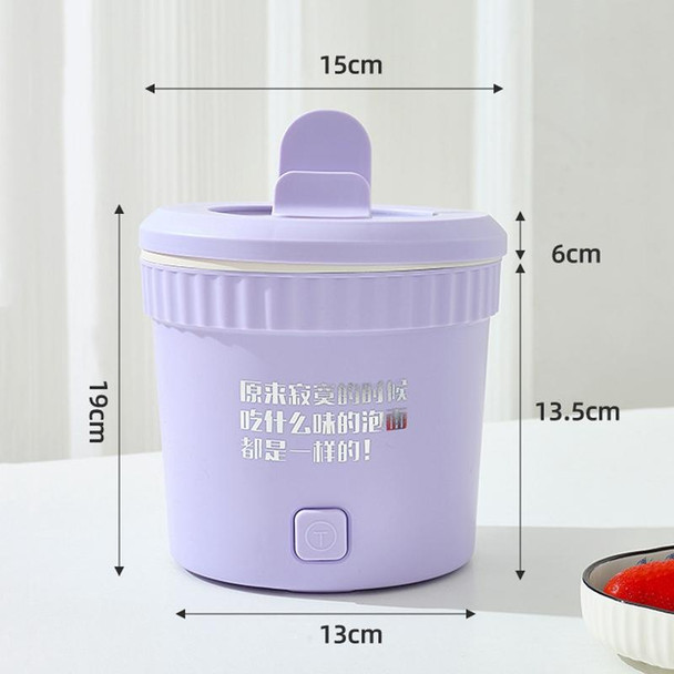 Multifunctional Electric Cooker One-piece Home Small Electric Cooker(US Plug Purple)