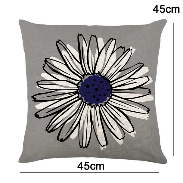 2 PCS Waterproof Antifouling & Oil Proof Pillowcase Living Room Home Printing Polyester Linen Sofa Cushion Without Pillow Core, Size: 45x45cm(SF001-2)