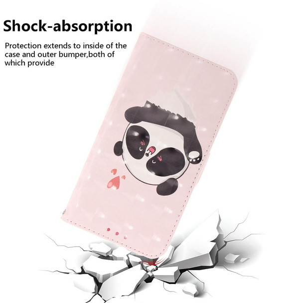 For Tecno Camon 20 Pro 5G 3D Colored Horizontal Flip Leatherette Phone Case(Heart Panda)