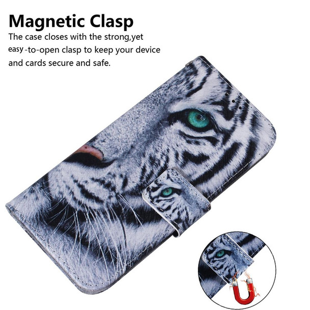 For Tecno Pova 5 Coloured Drawing Flip Leatherette Phone Case(Tiger)
