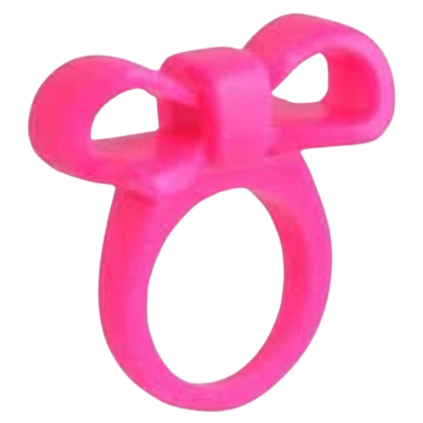 Bad Girl Black Bow Ring - Pink