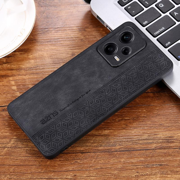 For Xiaomi Redmi Note 12 Turbo / Poco F5 AZNS 3D Embossed Skin Feel Phone Case(Black)