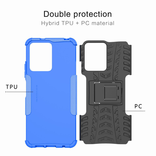 For Xiaomi Redmi Note 12 4G Global Tire Texture TPU + PC Phone Case with Holder(Green)