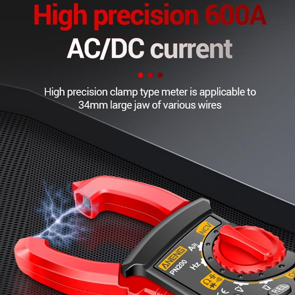 ANENG PN200 AC/DC Measurement High Precision Multifunctional Clamp Meter(Red)