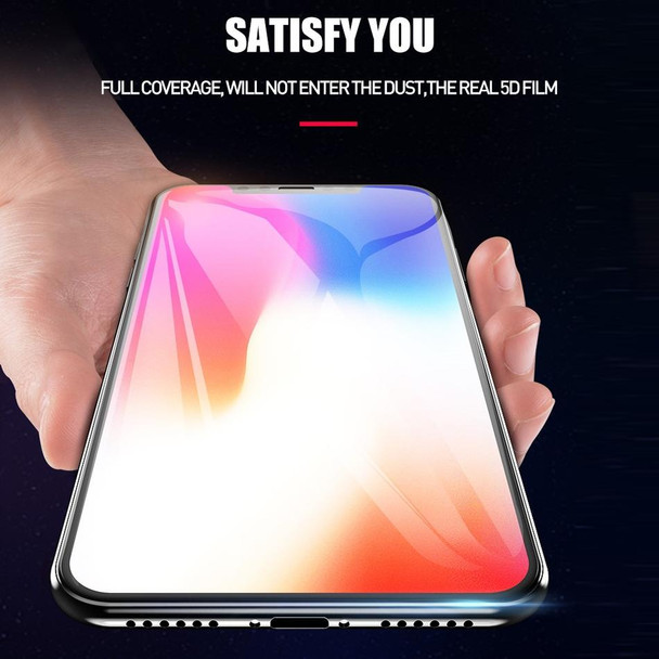 9H 5D Full Glue Full Screen Tempered Glass Film - iPhone XS Max / 11 Pro Max(White)