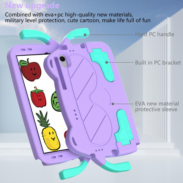 For Nokia T20 10.36 2021 Ice Baby EVA Shockproof Hard PC Tablet Case(Light Purple+Mint Green)