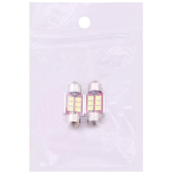 2 PCS 31mm 2.5W 180LM White Light 6 LED SMD 2835 CANBUS License Plate Reading Lights Car Light Bulb