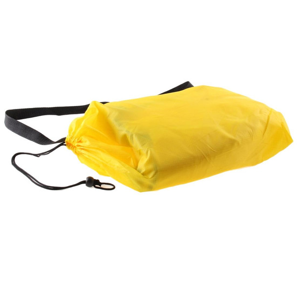 Inflatable Lounger Polyester Fabric Compression Air Bag Sofa for Beach / Travelling / Hospitality / Fishing, Size: 185cm x 75cm x 50cm, Normal Quality(Yellow)