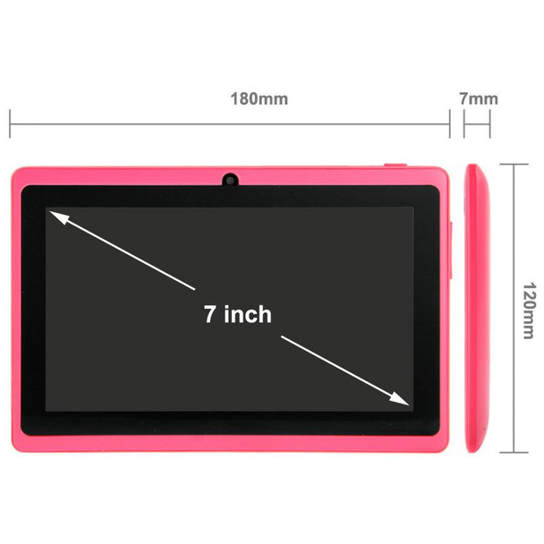 7.0 inch Tablet PC, 512MB+4GB, Android 4.2.2, 360 Degrees Menu Rotation, Allwinner A33 Quad-core, Bluetooth, WiFi(Magenta)