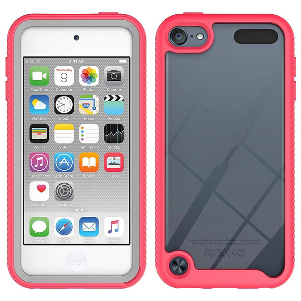 iPod Touch 5 / 6 / 7 Two-layer Design Shockproof PC + TPU Protective Case(Red)