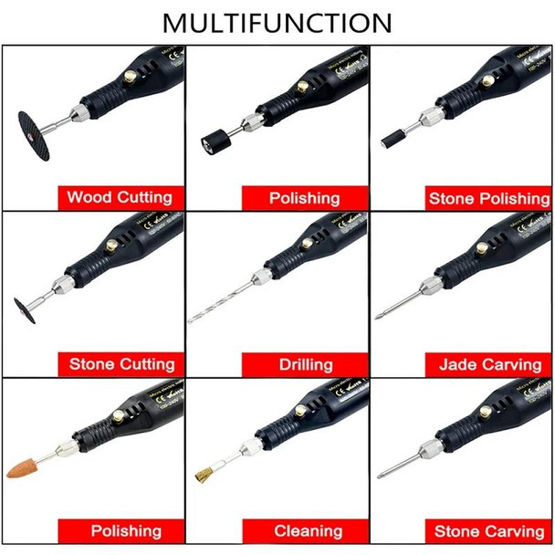 70pcs/set Mini Electric Speed Adjustable Engraving Pen Micro Electric Drill(US Plug)