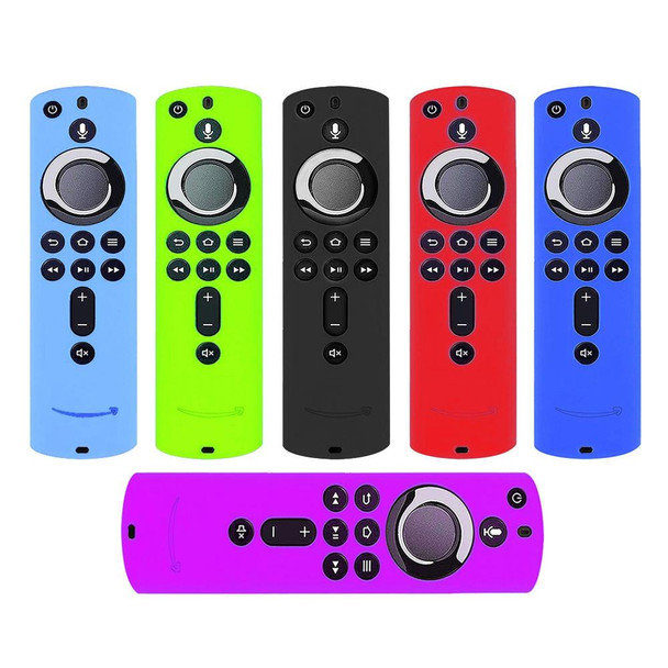 Y1 2pcs For Amazon Fire TV Stick 4K 2nd Gen Remote Control Anti-Fall Silicone Protective Case(Luminous Blue)