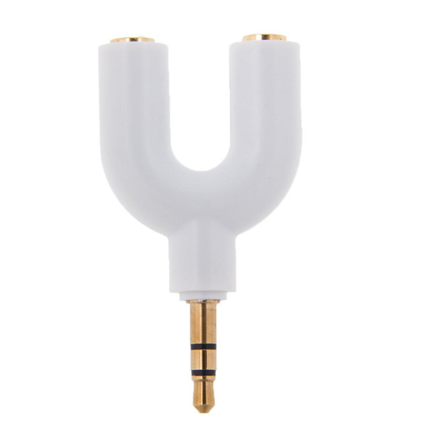 3.5mm Stereo Male to Dual 3.5mm Stereo Female Splitter Adapter(White)