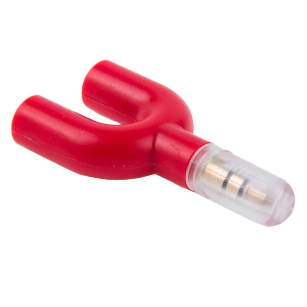 3.5mm Stereo Male to Dual 3.5mm Stereo Female Splitter Adapter(Red)