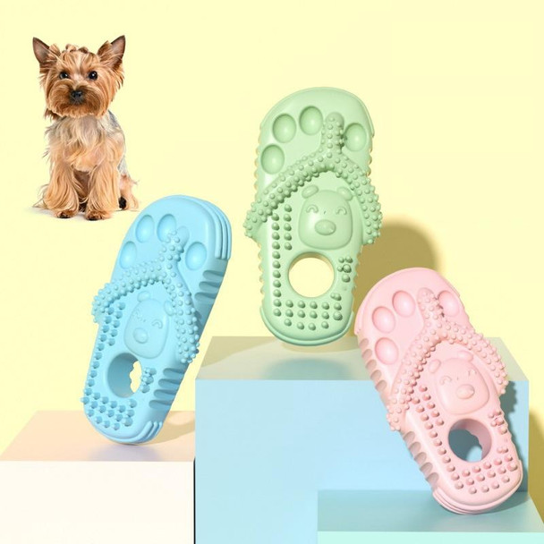 Pet Toys TPR Slippers Teeth Cleaning Dog Toys(Peacock Blue)