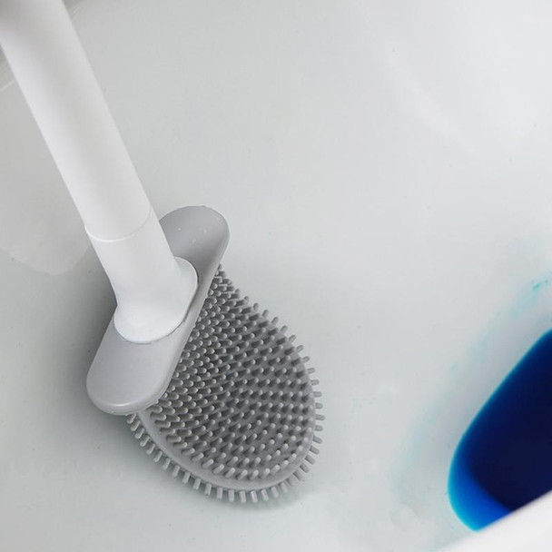 2pcs CD022 Soft Rubber Toilet Brush Clamp No Dead Space Cleaning Brush, Style: Drain(Ice Blue)