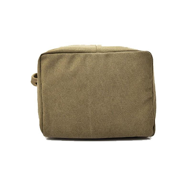 FM308 Large Capacity Outdoor Travel Man Canvas Double Shoulder Backpack Student Schoolbag, Specification: Large Khaki