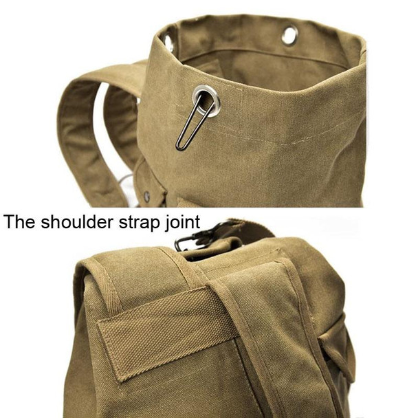 FM308 Large Capacity Outdoor Travel Man Canvas Double Shoulder Backpack Student Schoolbag, Specification: Large Green