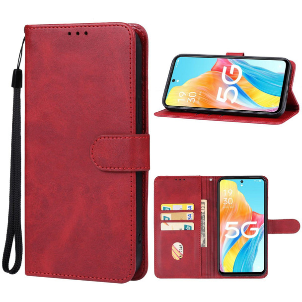For OPPO A1 5G Leatherette Phone Case(Red)