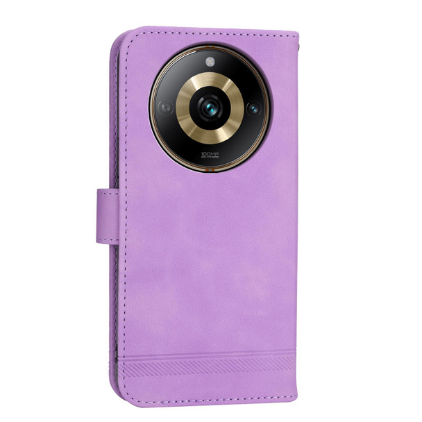 For Realme 11 Pro 5G/11 Pro+ 5G Dierfeng Dream Line TPU + PU Leatherette Phone Case(Purple)