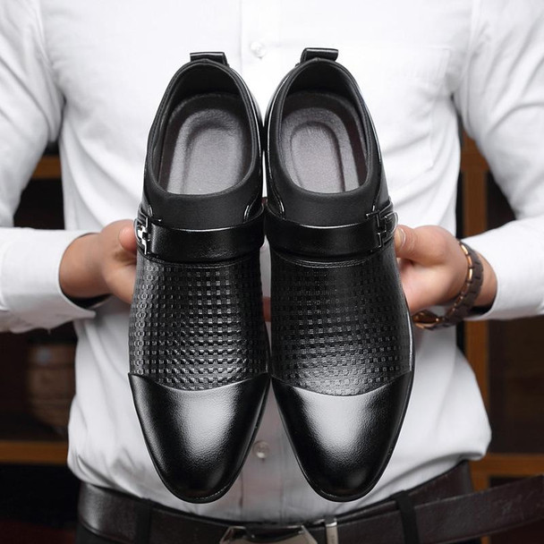 Autumn And Winter Business Dress Large Size Men's Shoes, Size:46(Black)