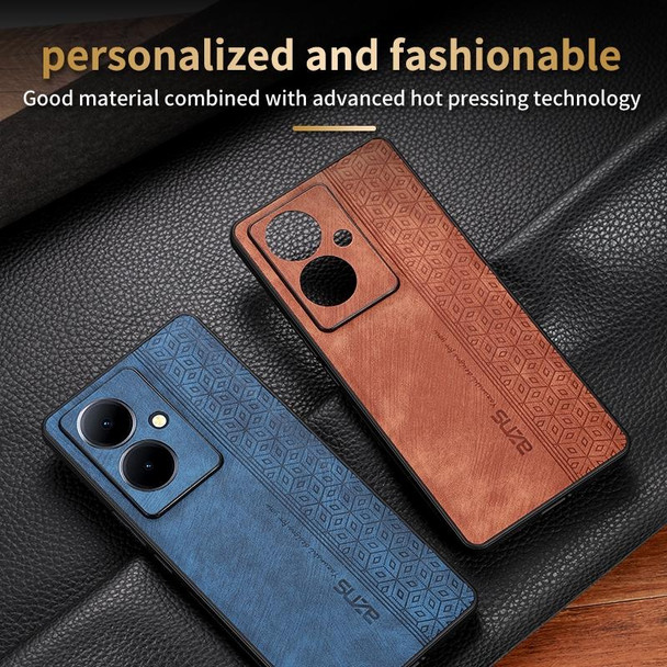 For vivo Y78+ AZNS 3D Embossed Skin Feel Phone Case(Black)