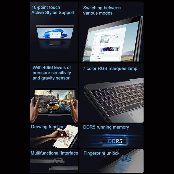 N95 Yoga Laptop, 15.6 inch, 12GB+128GB, Windows 10, Intel Alder Lake N95 Quad Core 1.7GHz-3.4GHz, Support Dual Band WiFi / BT
