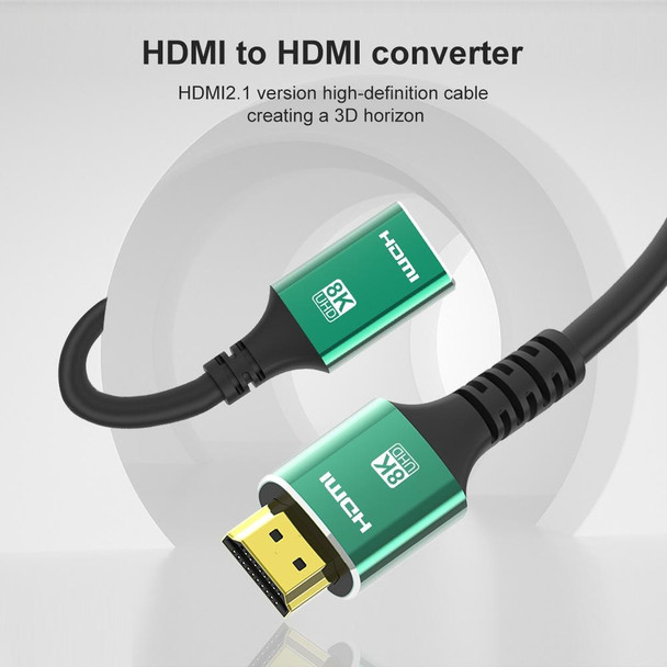 0.5m HDMI2.1 Male To Female 8K Audio And Video Cable Extension Cable(Green)