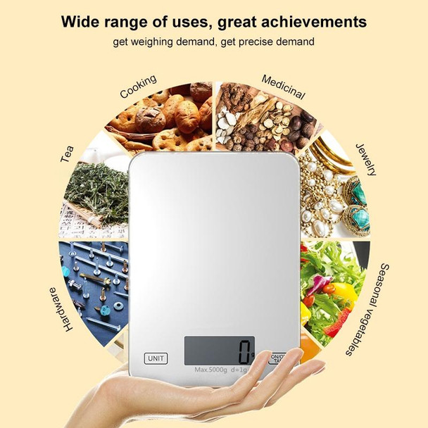 Mini Small 5kg / 1g Kitchen Digital Electronic Scale(White)