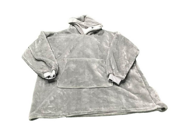 Hoodie, Ultra Plush Blanket, One Size fit all-Grey