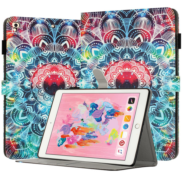For iPad Air / Air 2 / 9.7 2017 / 2018 Painted Leatherette Smart Tablet Case(Mandalas)