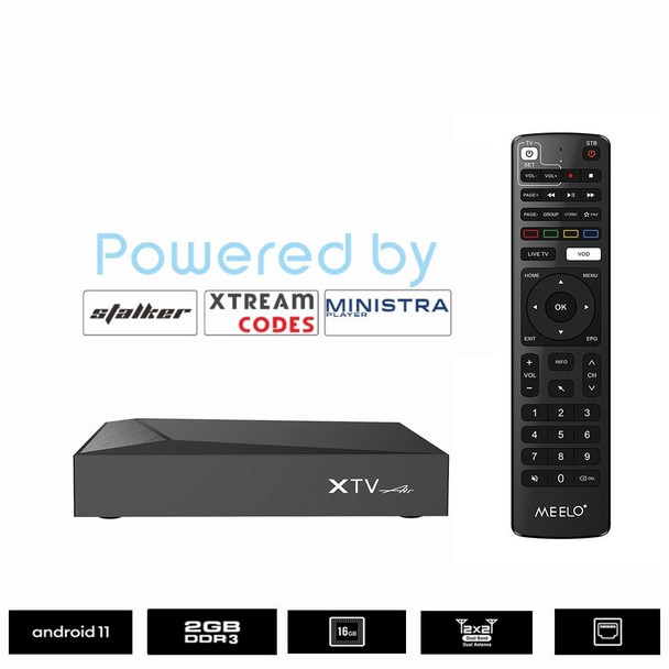 XTV Air 2GB+16GB Infrared Remote Control Version Mini HD 4K Android TV Box Network Set-Top Box Amlogic S905w2 Quad Core(US Plug)