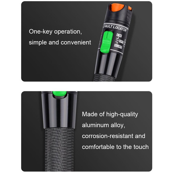 1-60 km Optical Fiber Red Light Pen 5/10/15/20/30/50/60MW Red Light Source Light Pen, Specification: 60mW Black