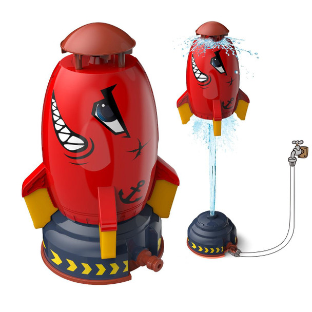 Outdoor Yard Sprinkler Rocket Toy With 5m Hose Tech