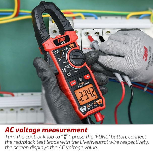 TASI TA811A Clamp Meter High Accuracy AC DC Voltage Ammeter