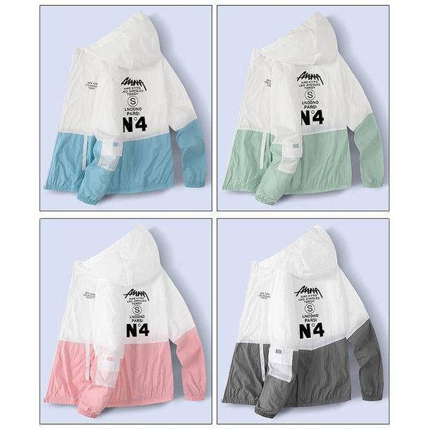 Summer Men and Women Thin Casual Hoodie Sun Protection Clothing, Size:L(603-Light Blue)
