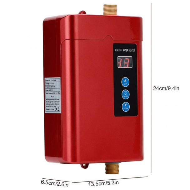 AU Plug 4000W Electric Water Heater With Remote Control Adjustable Temperate(Black)