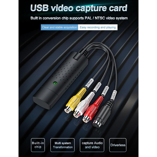 DVD Maker USB 2.0 Video Capture & Edit (Easy CAP), Support MPEG-1/MPEG-2 Compression Format, Chip: MA2106, DC60
